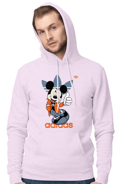 Чоловіче худі з принтом "Adidas Міккі Маус". Adidas, mickey mouse, адідас, дісней, міккі, міккі маус, мультфільм. 2070702