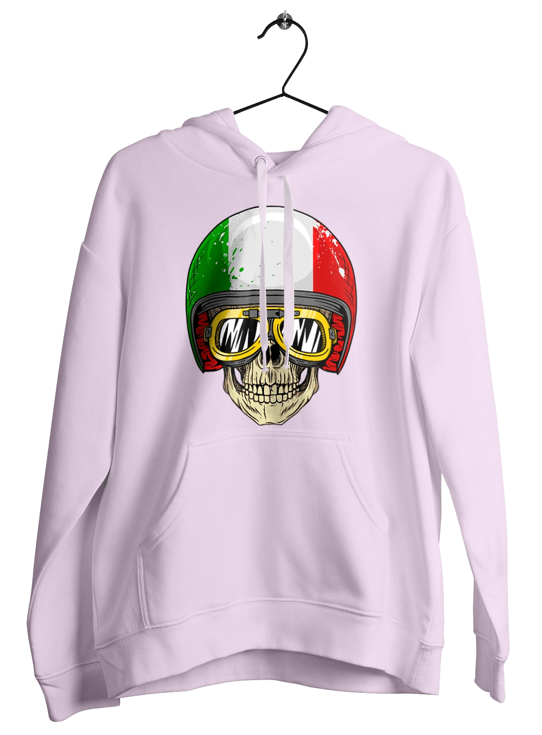 Skull in a motorcycle helmet