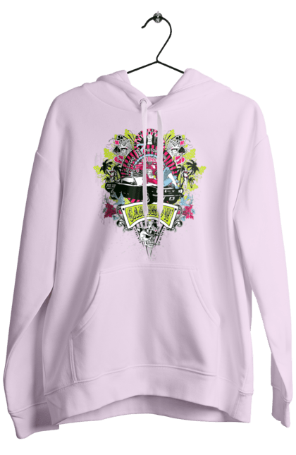 Men`s hoodie with prints Car Show, Summer. Automobile, cards, money, palm, show. 2070702