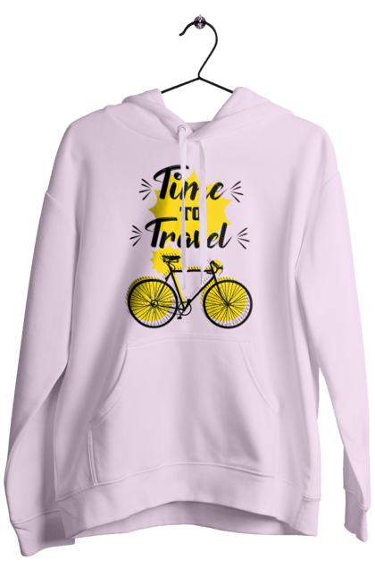 Men`s hoodie with prints Travel Time, Bicycle. Bicycle, time, travel. 2070702