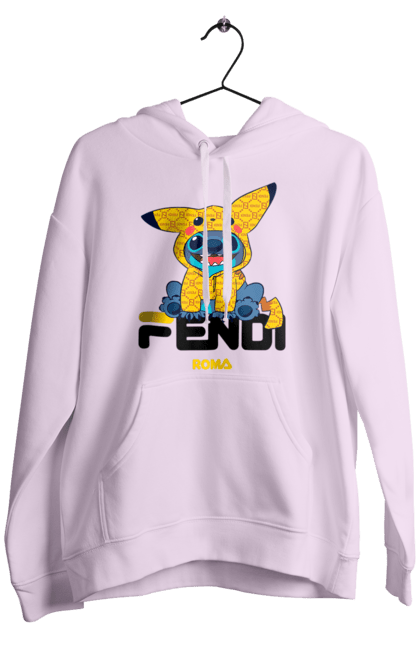 Чоловіче худі з принтом "Fendi Стіч". Fendi, stich, бренд, будинок моди, італія, люкс, мода, стіч, сумка, фенді. 2070702