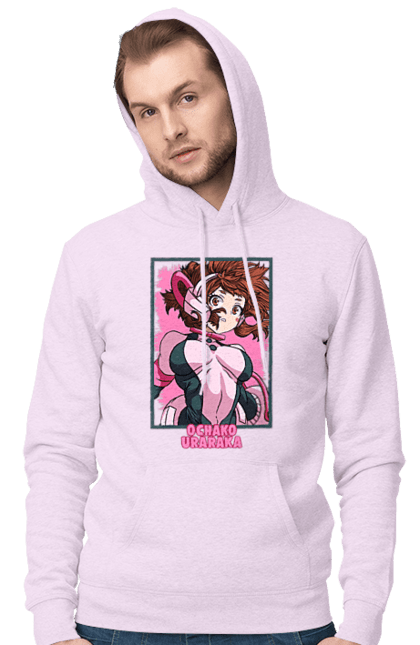 Чоловіче худі з принтом "Моя академія героїв Урарака". My hero academia, ochako, uraraka, uraraka ochako, академія юей, аніме, манга, моя геройська академія, очако урарака, урарака. 2070702