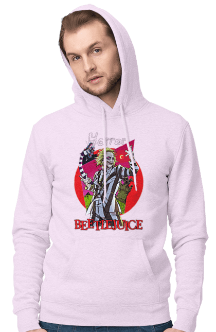 Men's hoodie with prints Beetlejuice. Beetlejuice, comedy, ghost, horror, movie, tim burton, warner bros. 2070702