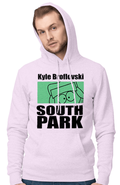 Чоловіче худі з принтом "Південний парк Кайл". Kyle, kyle broflovski, south park, кайл, кайл брофловскі, мультсеріал, південний парк. 2070702