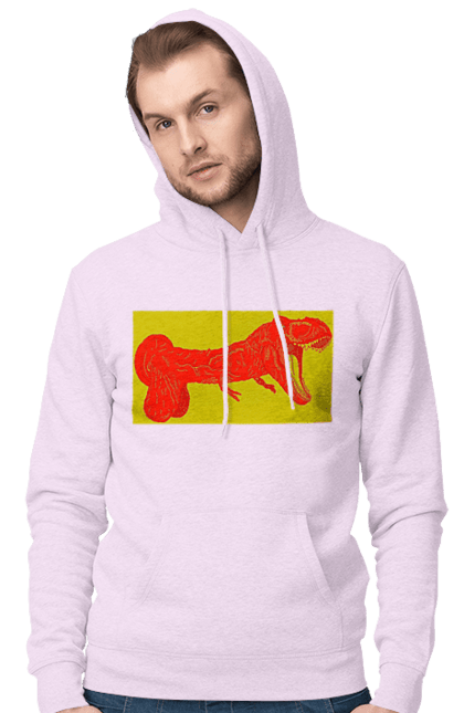 Чоловіче худі з принтом "Член Динозавр". Динозавр, писюн, член. 2070702