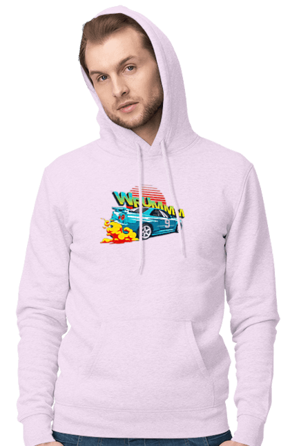 Men`s hoodie with prints Auto. Auto, drift, into the fire, money, speed, sport, sports cars, streets. 2070702