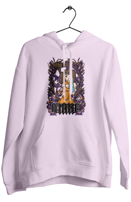 Men's hoodie with prints Seven Deadly Sins Diane. Adventures, anime, comedy, diana, diane, fantasy, manga, seven deadly sins. 2070702