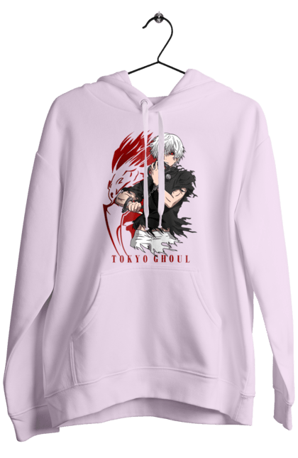 Men's hoodie with prints Tokyo ghoul. Anime, drama, fiction, horror, kaneki ken, manga, tokyo ghoul. 2070702