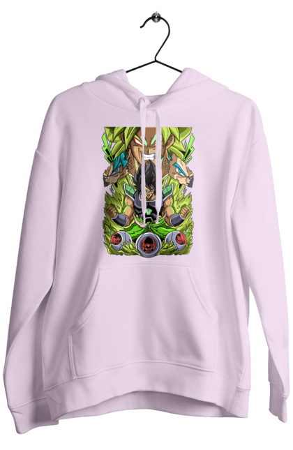 Men's hoodie with prints Dragon Ball Broly. Anime, broly, dragon ball, manga, tv series. 2070702