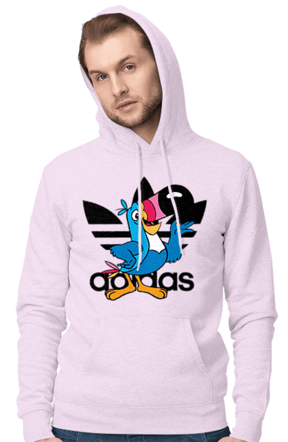 Мужское худи с принтом Adidas Тукан Сэм. Adidas, froot loops, toucan sam, адидас, москот, тукан сэм. 2070702