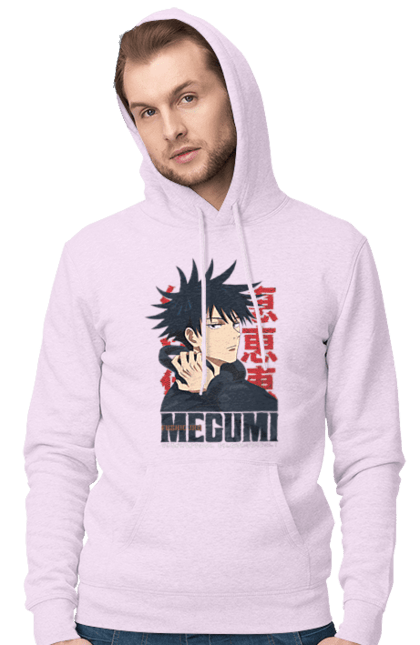 Чоловіче худі з принтом "Магічна битва Мегумі". Anime, fushiguro, fushiguro megumi, jujutsu kaisen, manga, megumi, аніме, магічна битва, манга, мегумі. 2070702