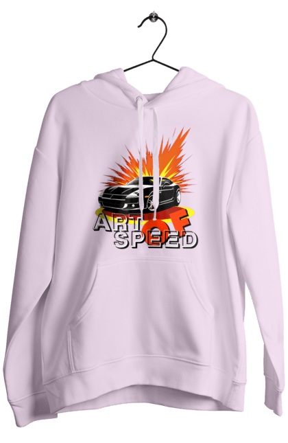 Чоловіче худі з принтом "Швидкість". Авто, автомобіль, гонка, швидкість. 2070702