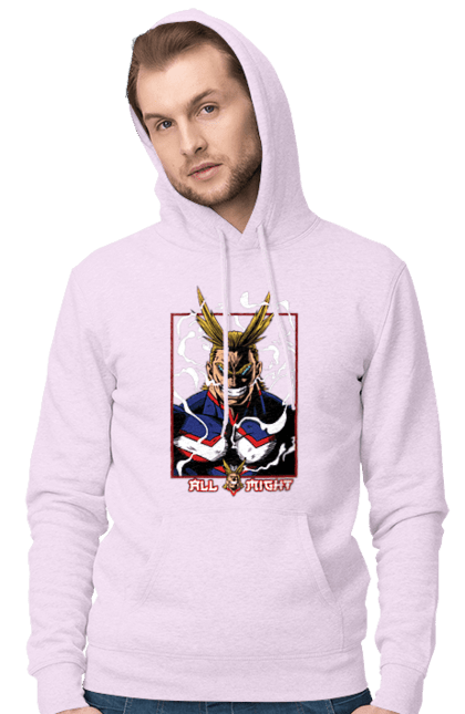 Чоловіче худі з принтом "Моя академія героїв Всемогутній". All might, my hero academia, yagi toshinori, академія юей, аніме, всемогутній, манга, моя геройська академія, один за всіх, тошинорі ягі. 2070702