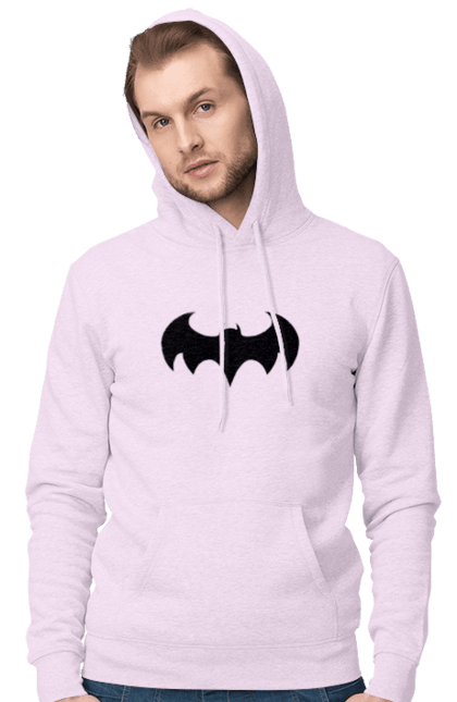 Чоловіче худі з принтом "Бетмен". Ds, бетмен, комикс, логотип, супергерои. CustomPrint.market