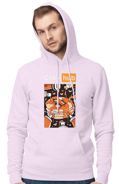Чоловіче худі з принтом "Кейк Хаб". Брутальна, гумор, кейк хаб, порн хаб, прикол. 2070702