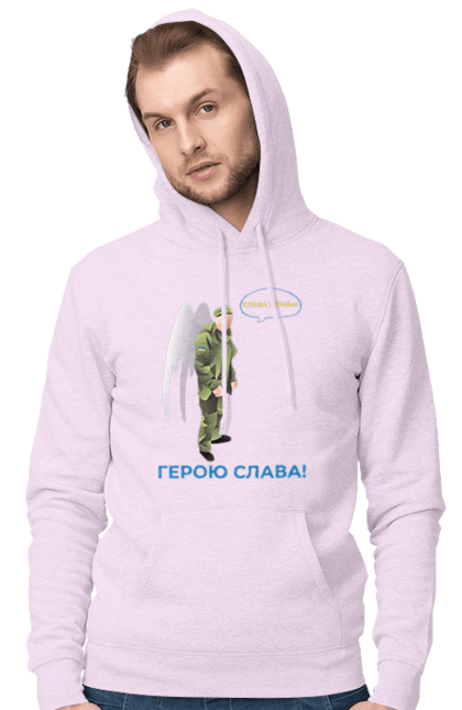 Men`s hoodie with prints Hero Glory. Glory to heroes, glory to ukraine, memory. 2070702