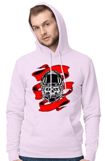 Skull in a motorcycle helmet