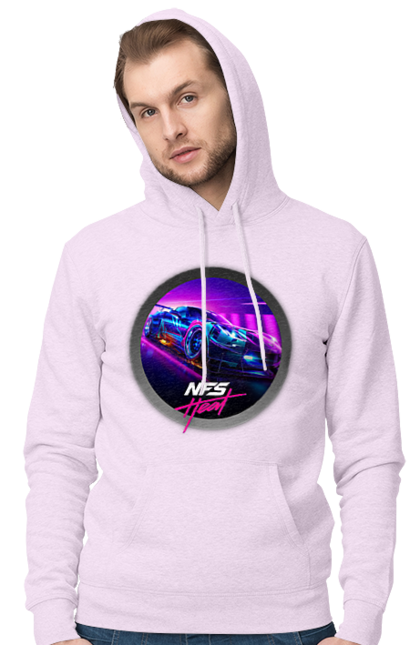 Чоловіче худі з принтом "Need for speed Heat". Heat, need, need for speed, nfs, speed, unbound, нид, нфс, спид, фор. PrintMarket - інтернет-магазин одягу та аксесуарів з принтами плюс конструктор принтів - створи свій унікальний дизайн