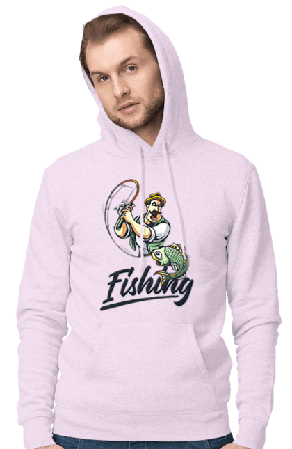 Men`s hoodie with prints Fishing. Fish, fishing, summer, vacation. 2070702