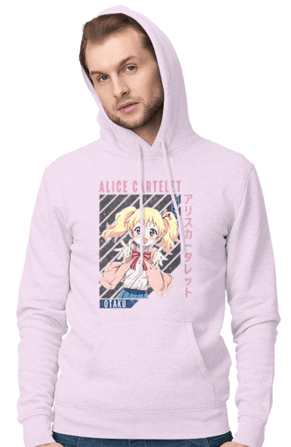 Men's hoodie with prints Kiniro Mosaic Alice Cartelet. Alice, alice cartelet, anime, gold mosaic, kiniro mosaic, kinmoza, manga. 2070702