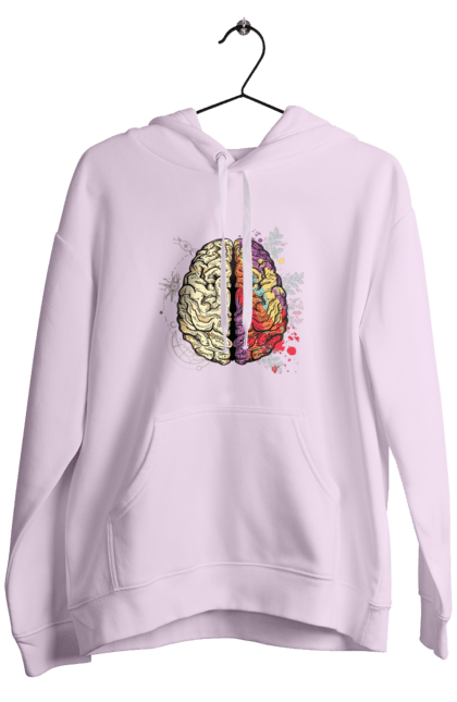 Чоловіче худі з принтом "Творчість та логіка". Бінарний, біткоїн, біткойн, валюта, гроші, крипто, наука, програміст, программист, творчество, техно, хакер, художник, цветной. 2070702