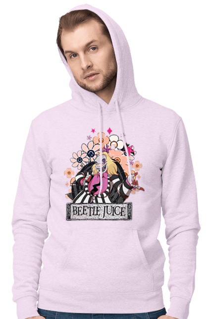 Men's hoodie with prints Beetlejuice. Beetlejuice, comedy, ghost, horror, movie, tim burton, warner bros. 2070702