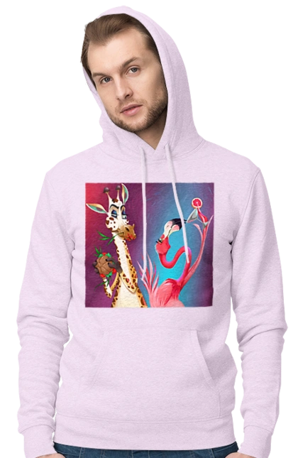 Giraffe And Flamingo At The Party