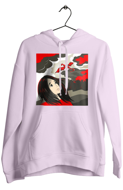 Men's hoodie with prints Girl and dragon. Dragon, fantasy, romance, young woman. 2070702