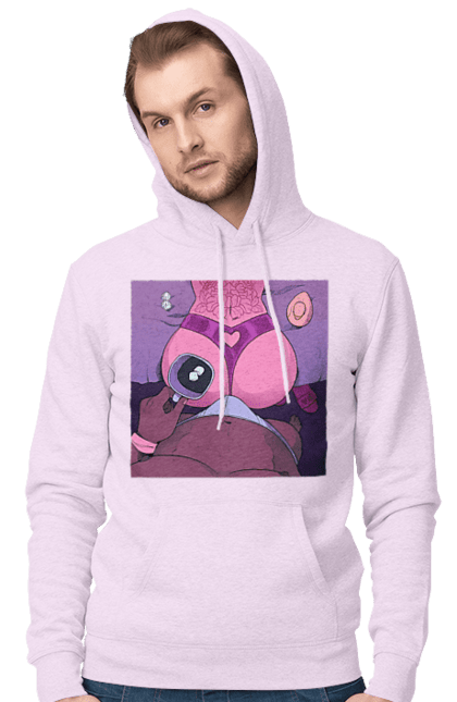 Чоловіче худі з принтом "Ранкова Кава З Жопкою". Гола, жопа, кава, труси. 2070702