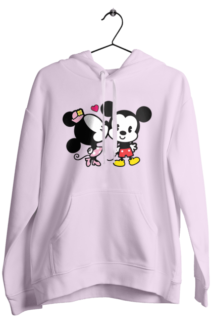 Чоловіче худі з принтом "Міккі Маус та Мінні Маус". Mickey mouse, minnie mouse, дісней, міккі, міккі маус, мінні маус, мультфільм. 2070702