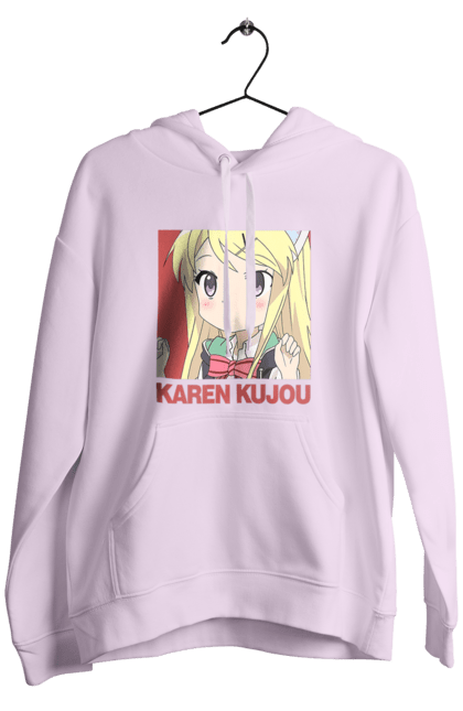 Мужское худи с принтом Золотая мозаика Карен Кудзё. Anime, karen kujo, kiniro mosaic, kinmoza, manga, аниме, золотая мозаика, карен, карен кудзё, манга. 2070702