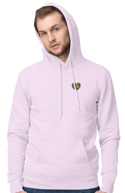 Men`s hoodie with prints Hearts of the unbreakable. Dark blue, heart, symbolics, ukraine, unbreakable. 2070702