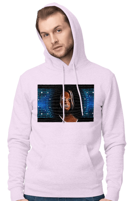 Чоловіче худі з принтом "Штучний Розум". Айті, айтішник, гик, жінка, знання, інженер, інтелект, кібер, кібернетика, кіборг, код, комп, комп`ютерник, кристал, машинне навчання, мікросхема, мозок, портрет, програміст, професіонал, професія, розробник, розум, світиться, світло, хакер, чіп, штучний інтелект, штучний розум. 2070702