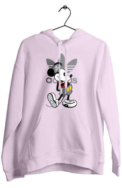 Мужское худи с принтом Adidas Микки Маус. Adidas, mickey mouse, адидас, дисней, микки, микки маус, мультфильм. 2070702