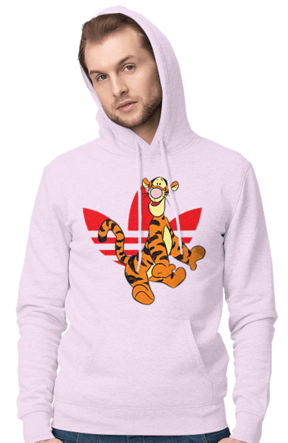 Чоловіче худі з принтом "Adidas Тигра". Adidas, tigger, winnie the pooh, адідас, вінні пух, мультсеріал, тигр, тигра. 2070702