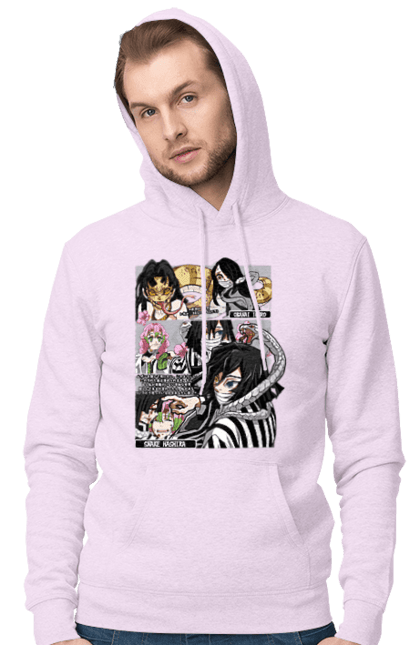 Men`s hoodie with prints Demon Slayer Obanai. Anime, demon slayer, iguro, kimetsu no yaiba, manga, obanai, obanai iguro, serial. 2070702