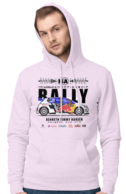 Чоловіче худі з принтом "Red Bull Rally". Rally, red bull, авто, автомобіль, гонка, ралі, ред булл, редбул, спорт. 2070702