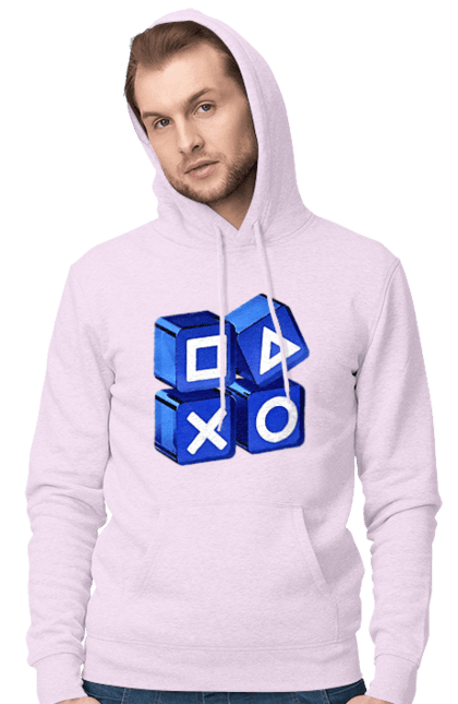 Чоловіче худі з принтом "Геймпад". Playstation, sony, геймпад, гра, джостик. 2070702