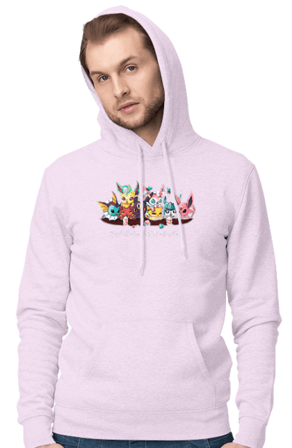 Чоловіче худі з принтом "Покемон Еволюція". Аніме, відеогра, герої відеоігри, гра, для дітей, кишеньковий монстр, ловити покемонів, манга, мультики, покемон. 2070702