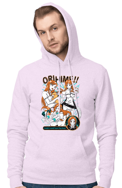 Чоловіче худі з принтом "Бліч Іноуе Оріхіме". Anime, bleach, manga, orihime inoue, аніме, бліч, іноуе оріхіме, манга. 2070702