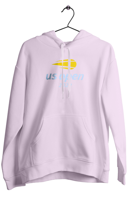 Men`s hoodie with prints US Open 2022 tennis tournament. American championship, ball, hard, new york, open championship, players, prize fund, racket, sponsor, tennis. 2070702