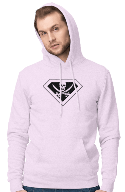 Чоловіче худі з принтом "Суперпірат". Бетмен, кіно, комікси, марвел, супергерої, супермен, фільми. 2070702