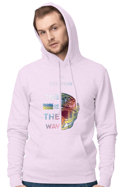 Чоловіче худі з принтом "Я українець це шлях колорфул". Зсу, мандалоріан, символ україни зсу, солдат зсу, україна, українець це шлях, це шлях, я українець. 2070702