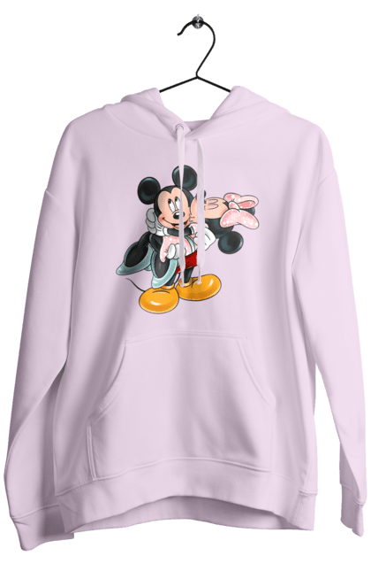 Мужское худи с принтом Микки Маус и Минни Маус. Mickey mouse, minnie mouse, дисней, микки, микки маус, минни маус, мультфильм. 2070702