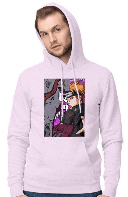 Men's hoodie with prints Naruto Yahiko. Akatsuki, anime, character, manga, naruto, ninja, pain, tv series, yahiko. 2070702