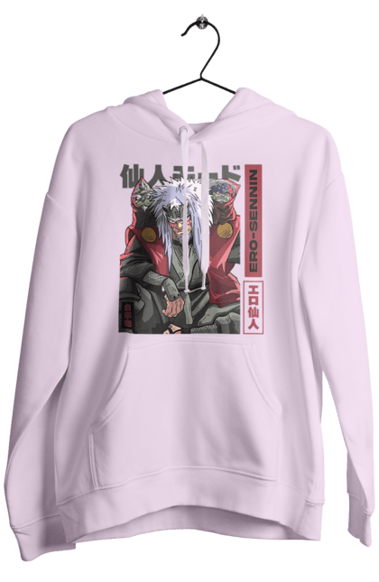 Men's hoodie with prints Naruto Jiraiya. Anime, hokage, jiraiya, manga, naruto, shinobi, shonen. 2070702