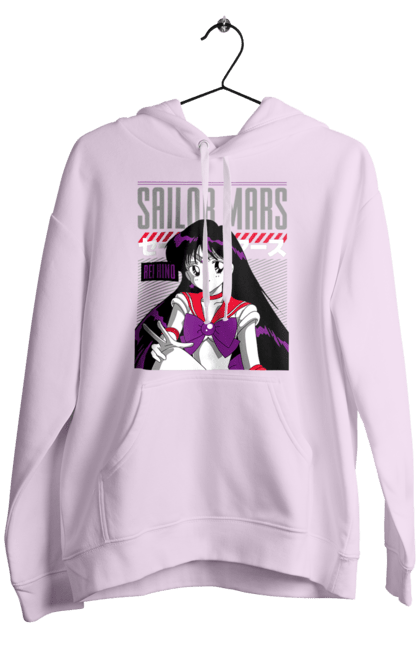 Men's hoodie with prints Sailor Moon Mars. Anime, drama, maho shojo, rei hino, sailor mars, sailor moon, tv series. 2070702