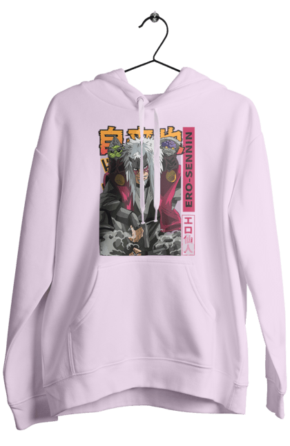 Men's hoodie with prints Naruto Jiraiya. Anime, hokage, jiraiya, manga, naruto, shinobi, shonen. 2070702