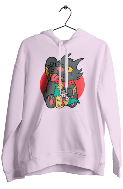 Men`s hoodie with prints The Simpsons Krusty the Clown. Clown, krusty, krusty the clown, simpsons. 2070702