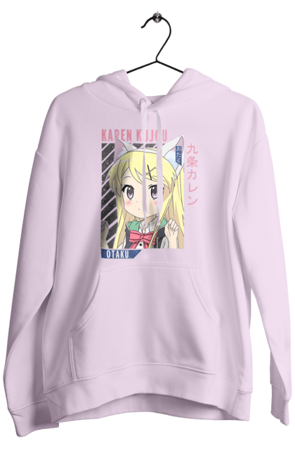 Men's hoodie with prints Kiniro Mosaic Karen Kujo. Anime, gold mosaic, karen, karen kujo, kiniro mosaic, kinmoza, manga. 2070702